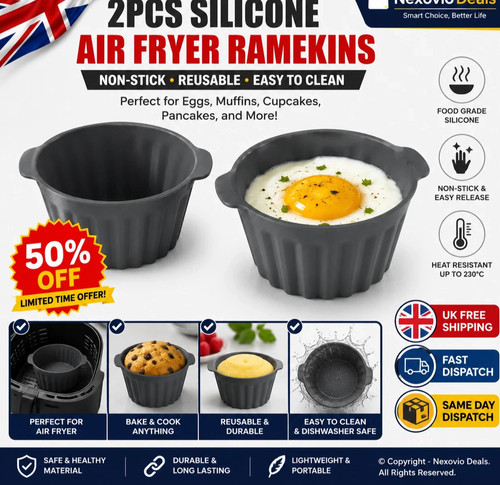 2pcs silicone ramekins - silicone, for